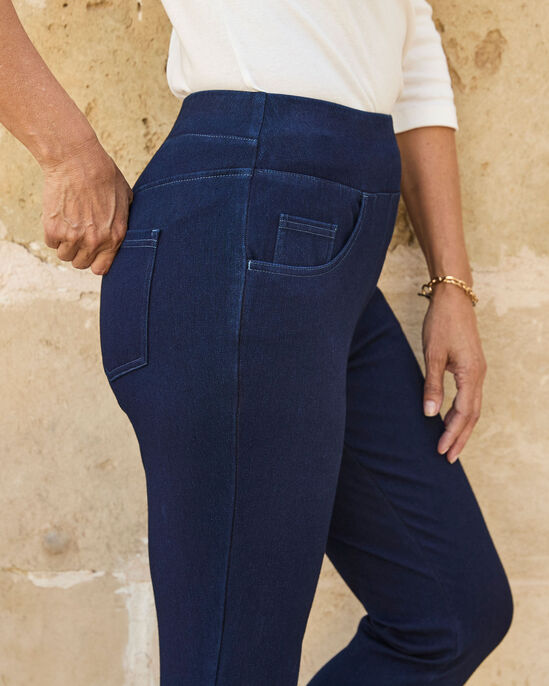 Stretch Jersey Denim Slim-Fit Pull-On Jeggings
