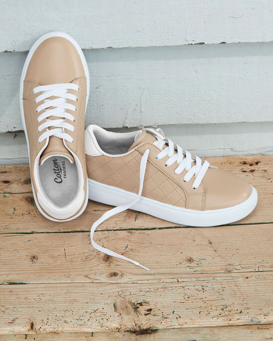 Quilted Lace-Up Trainers