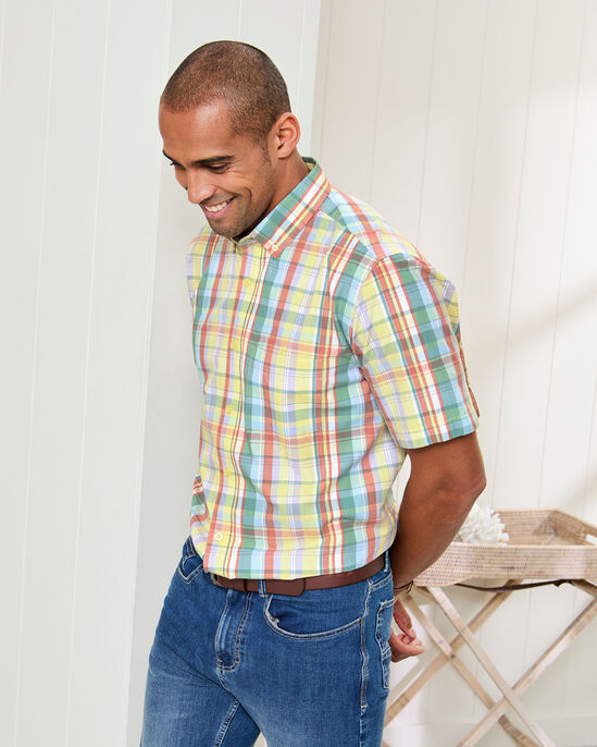 Short Sleeve Casual Check Shirt