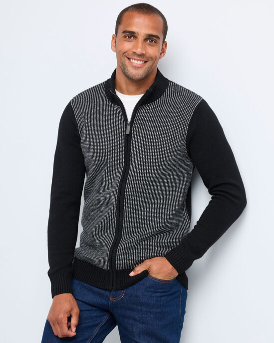 Guinness™ Textured Zip-Through Cardigan