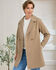 Wool-Look Unlined Double-Breasted Coat
