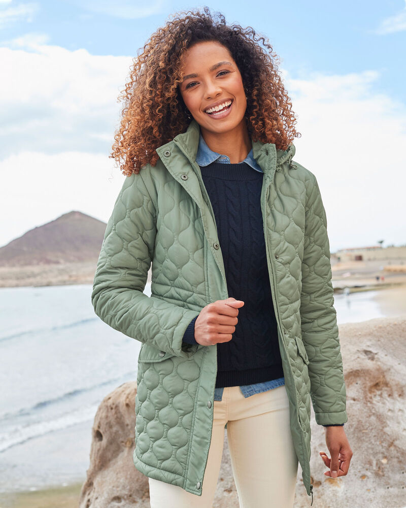 Quilted Hooded Parka Jacket at Cotton Traders