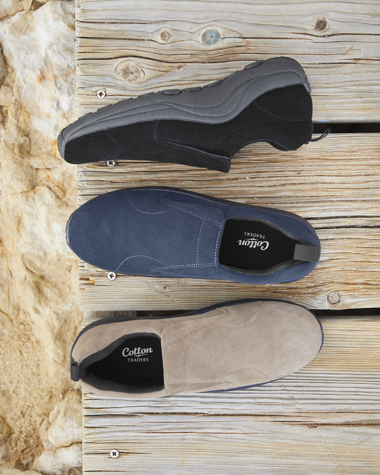 Lightweight Suede Slip-Ons at Cotton 