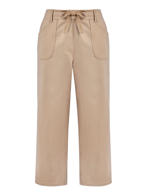 Wrinkle Free Pull-On Crop Trousers 