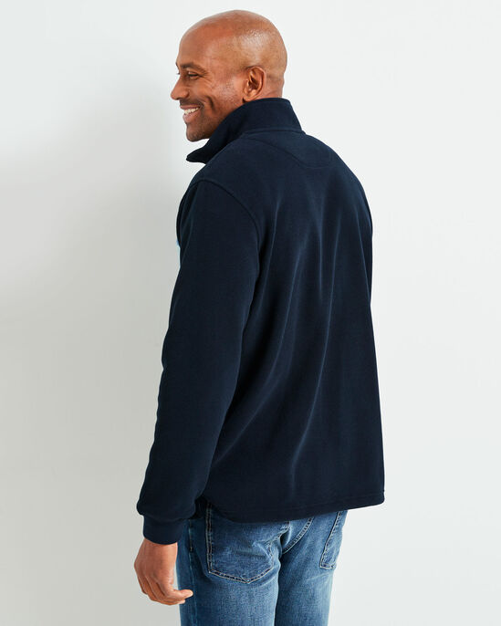 Half Zip Panelled Fleece Top
