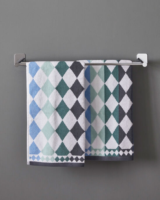 2 Pack Diamond Jacquard Hand Towel 