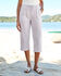 Linen-Blend Relaxed Fit Crop Trousers