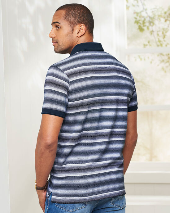 Jacquard Stripe Polo Shirt
