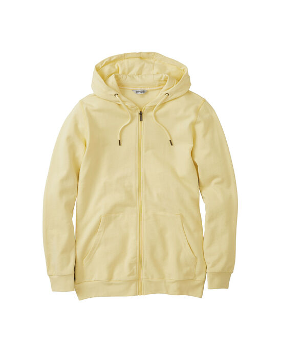 Cotton Hooded Zip Through Sweat