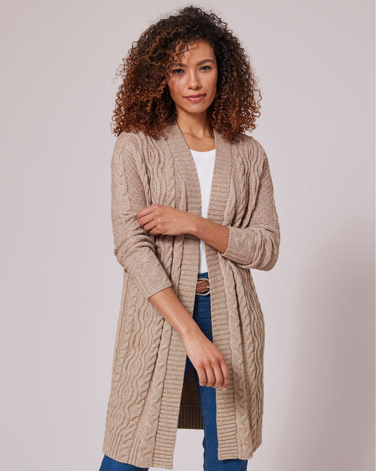 Longline Cable Cardigan