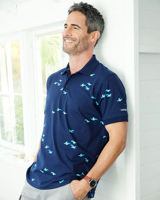 sin subtle Adjustable Guinness™ Print Polo Shirt at Cotton Traders