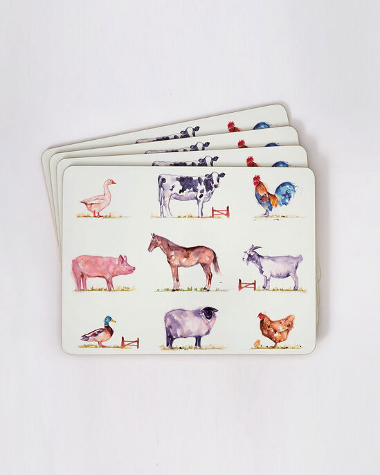Set of 4 Country Farm Placemats and Coasters