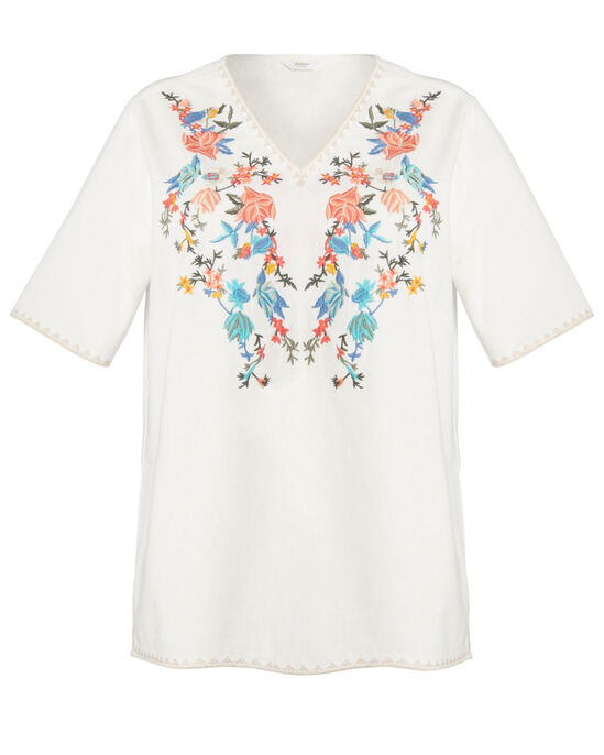 Ani Short Sleeve Embroidered Top