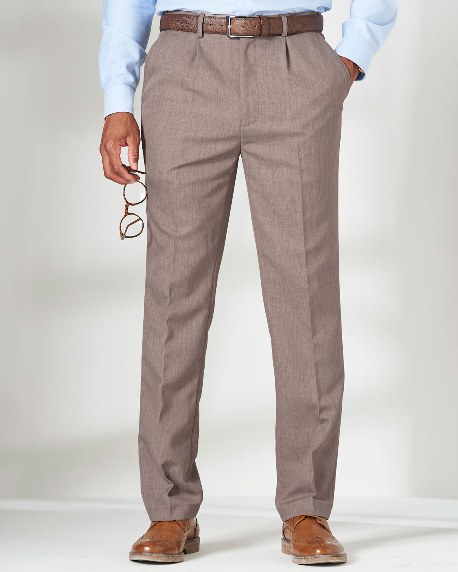 Pleat Front Supreme Easy-Care Trousers