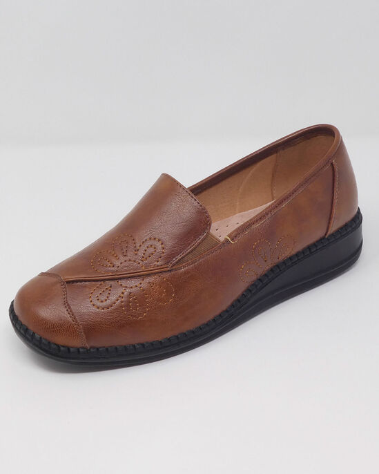 Flexisole Slip-on Embroidered Shoes