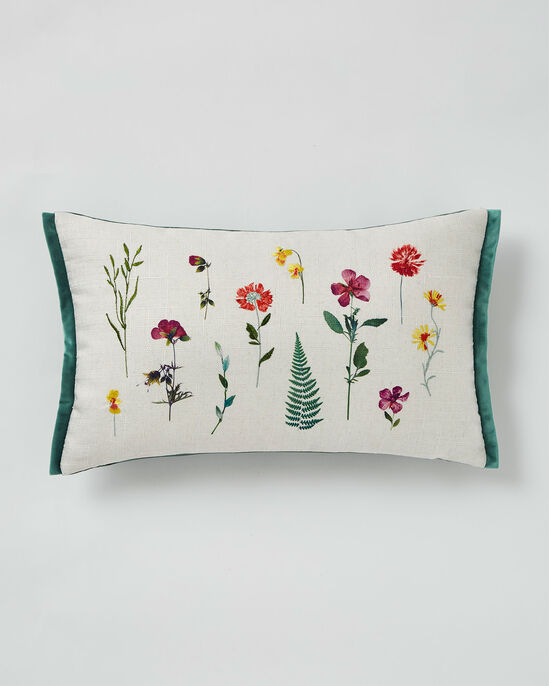 Floral Stems Embroidered Cushion