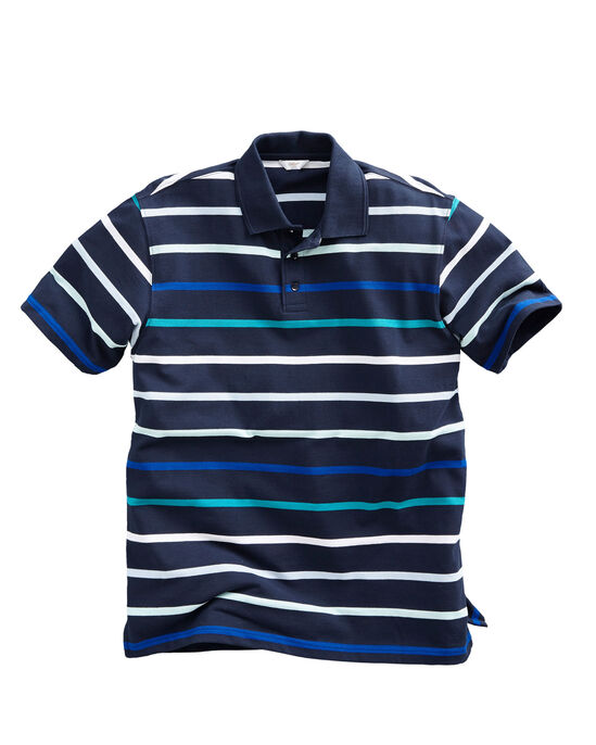 Short Sleeve Stripe Polo Shirt