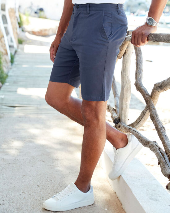 Flat Front Stretch Chino Shorts