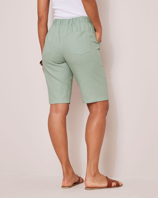 Linen-Blend Relaxed Fit Shorts