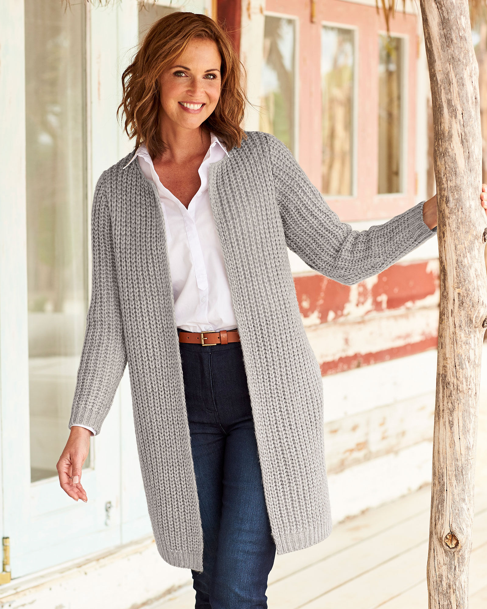 cotton long cardigan