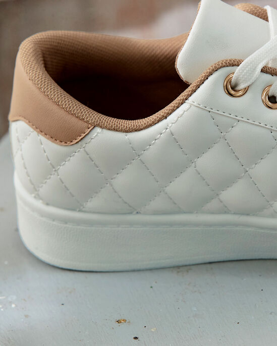 Quilted Lace-Up Trainers