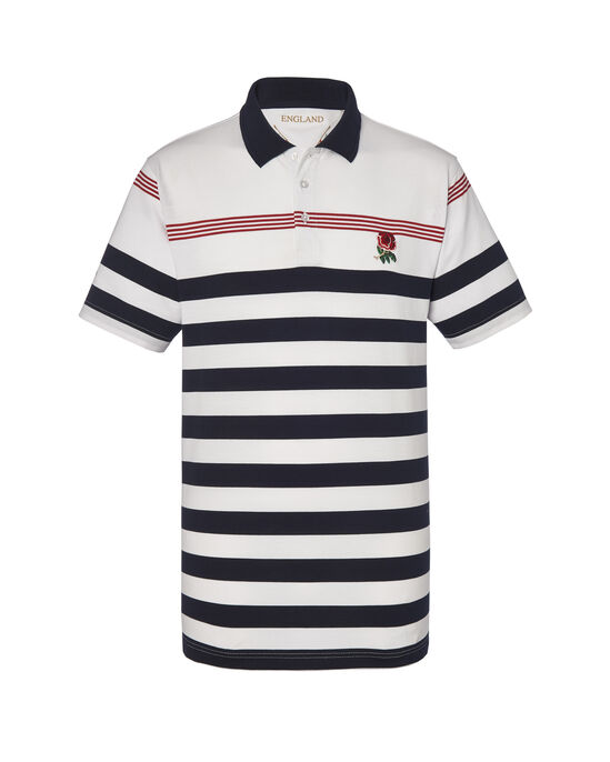 England Short Sleeve Classic Stripe Polo Shirt