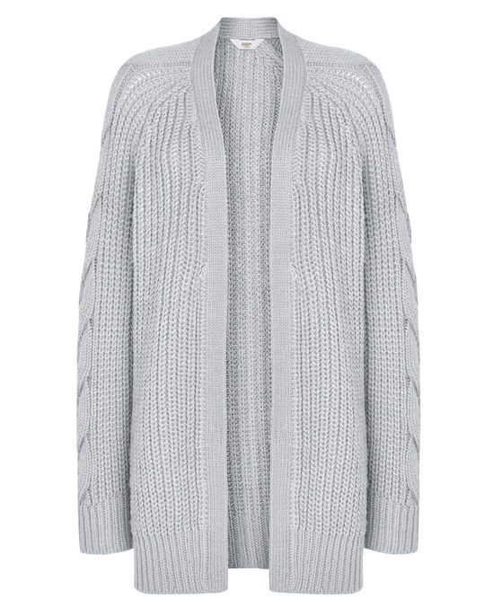 Grey Skies Cable Knitted Cardigan