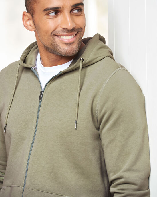 Cotton Hooded Zip Through Sweat