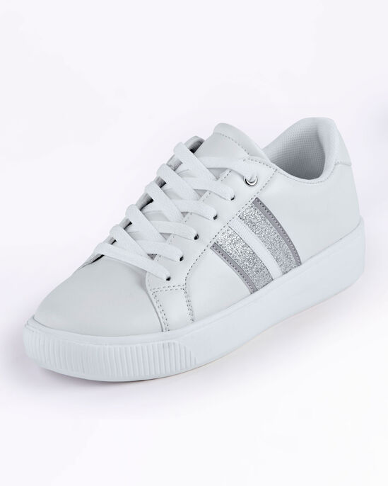 Lightweight Lace-Up Side Detail Trainers