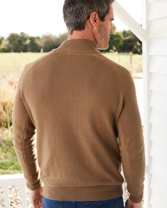 Cotton Half Zip Jumper