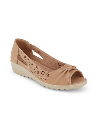 Flexisole Bow Peep Toe Shoes