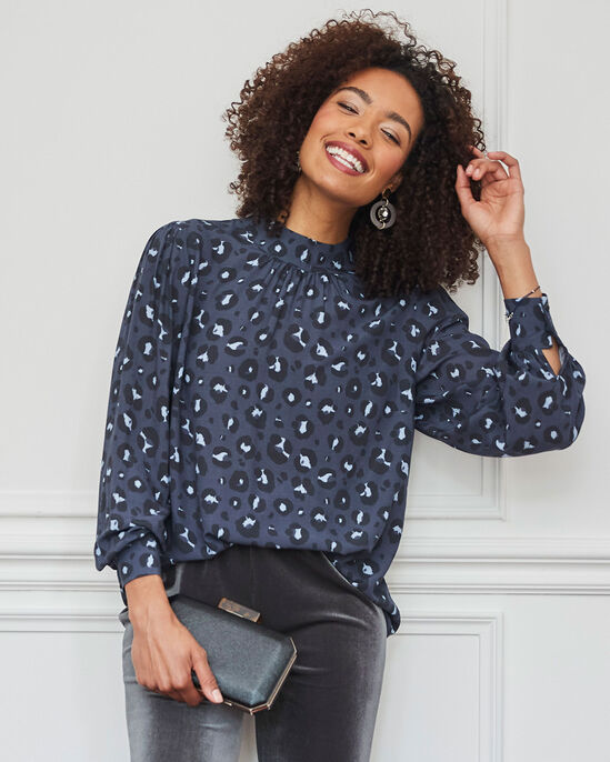 Darcy High Neck Printed Blouse