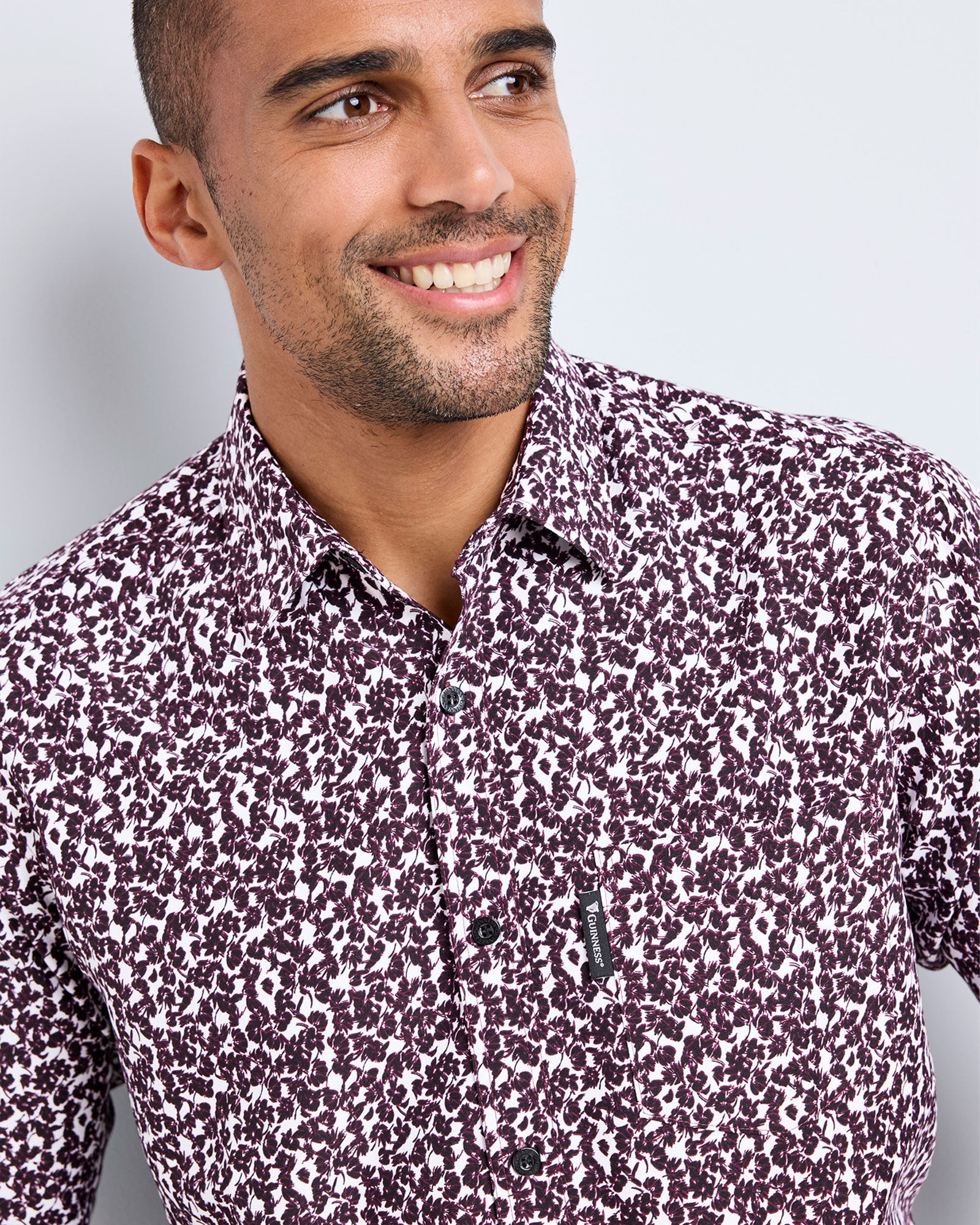 Guinness™ Long Sleeve Soft Touch Ditsy Floral Print Shirt at