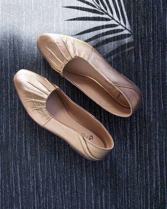 Grace Leather Ruched Loafers