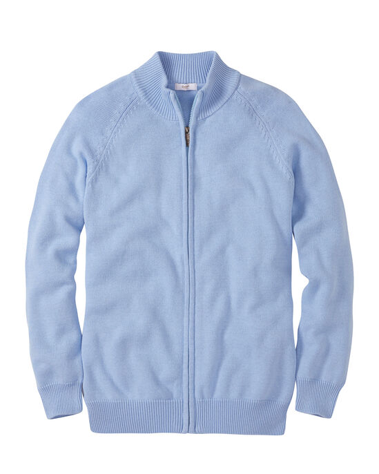 Cotton Zip-Through Cardigan