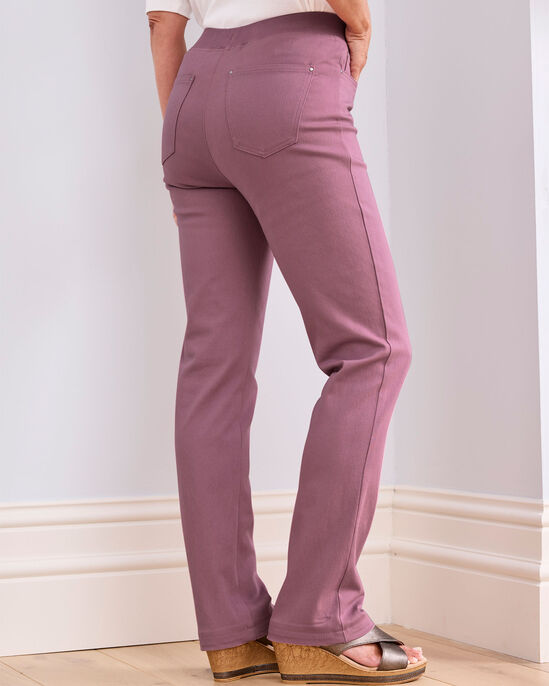 Premium Pull-On Straight-Leg Twill Trousers