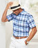 Short Sleeve Patterned Oxford Shirt