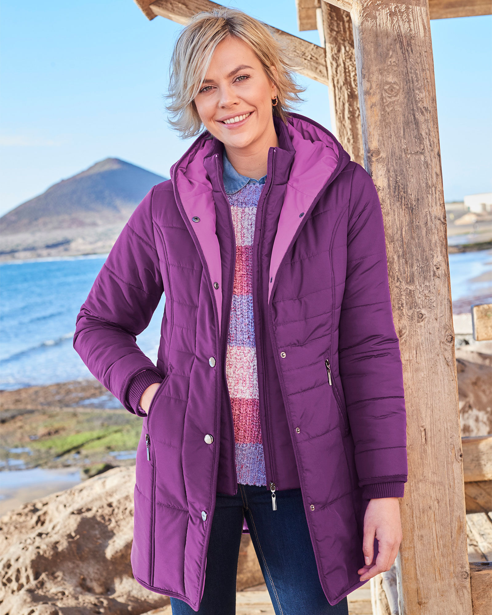 Ladies purple hotsell coats uk