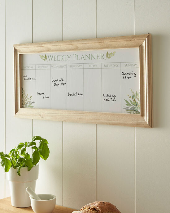 Olive Leaf Weekly Planner White Board