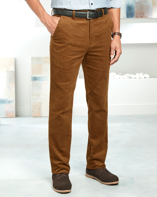 Flat Front Cord Trousers