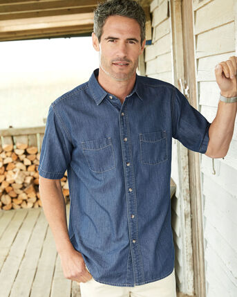 Short Sleeve Denim Shirt
