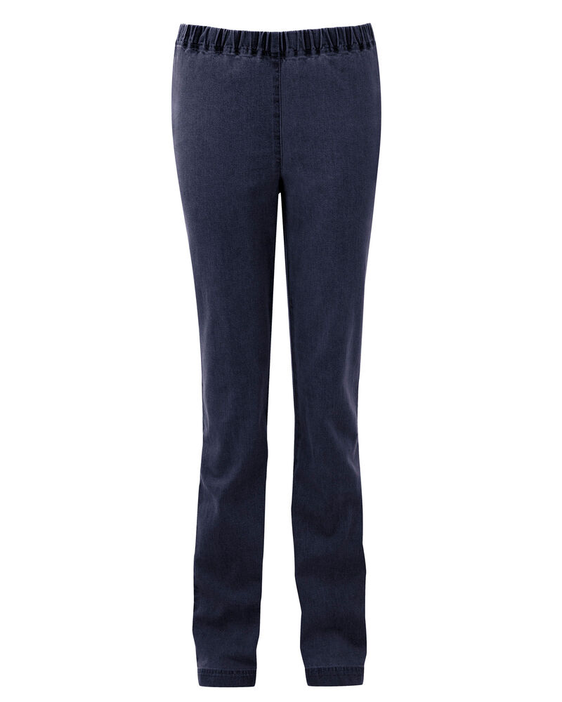 Pull-On Stretch Denim Trousers at Cotton Traders