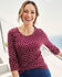 Wrinkle Free Long Sleeve Spot Jersey Top