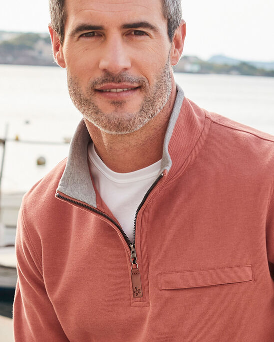 Half Zip Brushed Rib Top