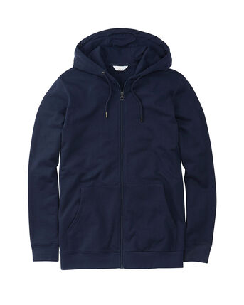 Cotton Hooded Zip-Through Sweat Top