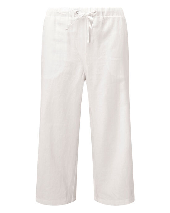 Linen-blend Crop Trousers