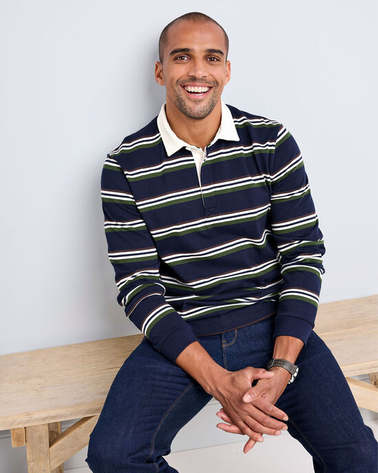 Signature Long Sleeve Stripe Rugby Shirt