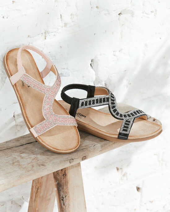 Cushioned Jewelled Sandals