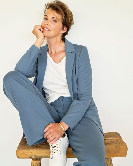 Textured Jersey Unlined Blazer