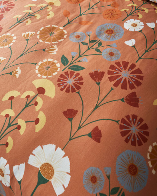 Autumn Flowers Cotton Duvet Set